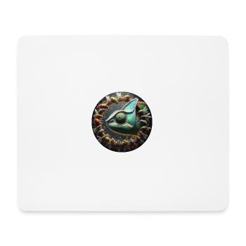 The Chameleon and the Insects - Mouse Pad (horizontal) - white - Front