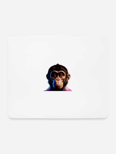 Naughty monkey - Mouse Pad (horizontal) - white