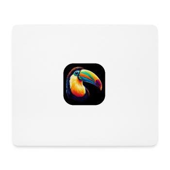 Toucan bec coloré photoréaliste - Tapis de souris (format paysage) - blanc - Devant