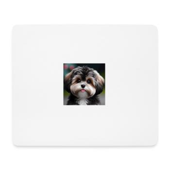 Bolonka Zwetna dunkel süß - Mousepad (Querformat) - Weiß - Vorne