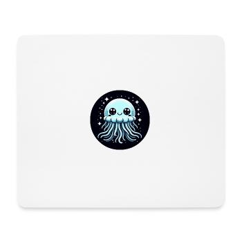 Méduse Yeux Bleus Étoiles - Tapis de souris (format paysage) - blanc - Devant