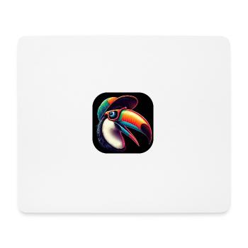 Tukan Schnabel Cap Sonnenbrille - Mousepad (Querformat) - Weiß - Vorne