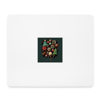 yule logs and vintage candy - Mouse Pad (horizontal) - white - Front