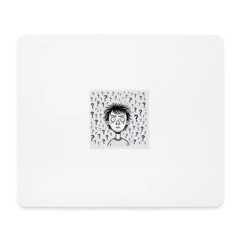 Fragenwirbel Portrait - Mousepad (Querformat) - Weiß - Vorne