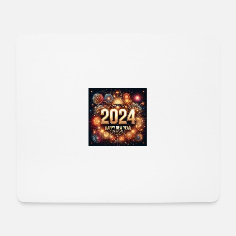 Silvester Happy New Year - Mousepad (Querformat) - Weiß