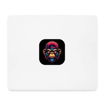 Angry Monkey with Cap in Colorful - Mouse Pad (horizontal) - white - Front
