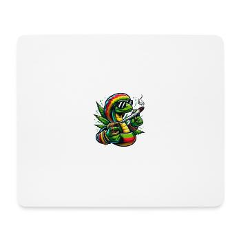 Jamaican Stoner Cobra - Mouse Pad (horizontal) - white - Front