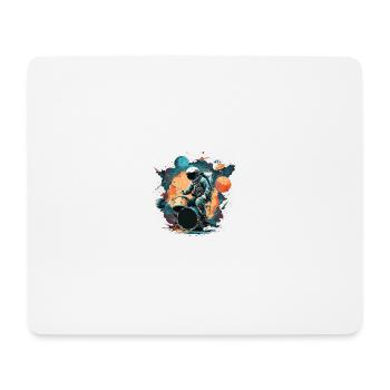 Batteur de l’espace - Tapis de souris (format paysage) - blanc - Devant