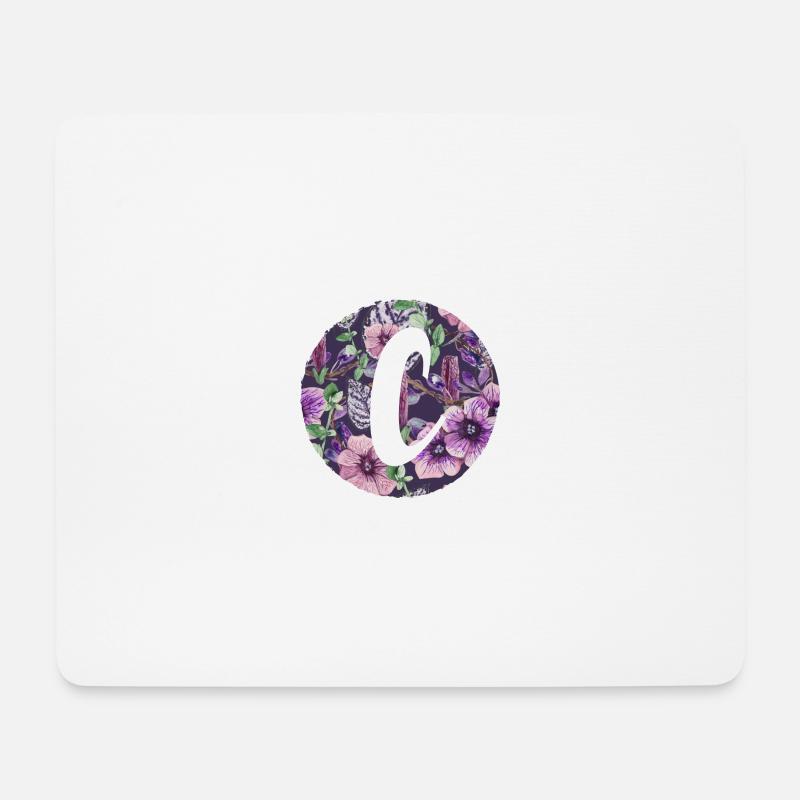Buchstabe C - Mousepad (Querformat) - Weiß