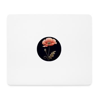 Mohnblume Mohn Blume rot orange - Mousepad (Querformat) - Weiß - Vorne