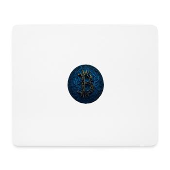 Bitcoin Blau Gold - Mousepad (Querformat) - Weiß - Vorne
