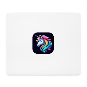Unicorn Multicolored Mane Horn - Mouse Pad (horizontal) - white - Front