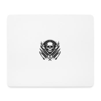 Biker Skull Design 1 - Mouse Pad (horizontal) - white - Front