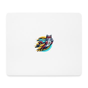 Flash Cat - Die Katze mit den Superkräften - Mousepad (Querformat) - Weiß - Vorne