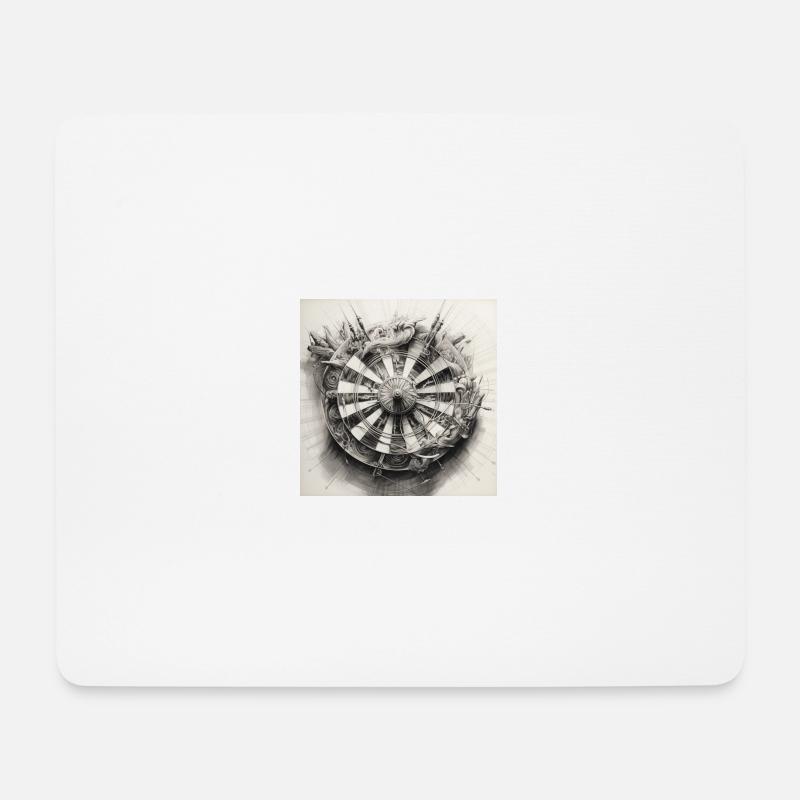 Dartboard Winkinger Schild - Mousepad (Querformat) - Weiß