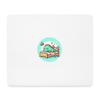 Schlafender Dino kleines Baby - Mousepad (Querformat) - Weiß - Vorne