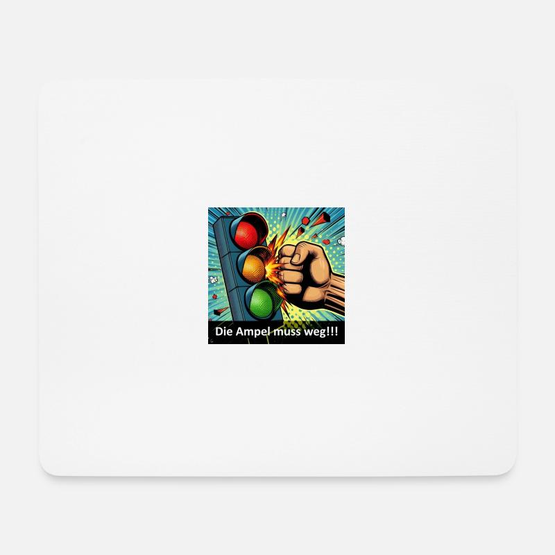 Ende der Ampel - Mousepad (Querformat) - Weiß