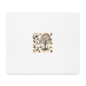 Tulpenbaum Botanik - Mousepad (Querformat) - Weiß - Vorne
