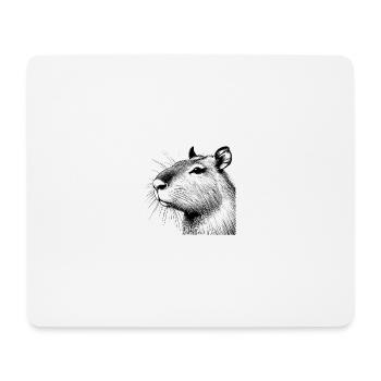 Capibara - Mousepad (Querformat) - Weiß - Vorne