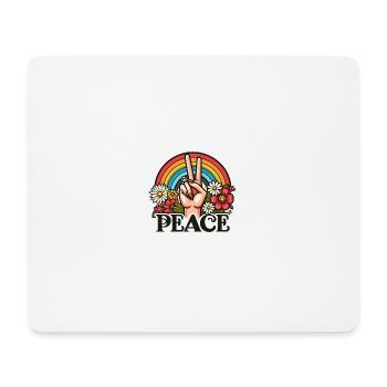 Friedenszeichen - Mousepad (Querformat) - Weiß - Vorne