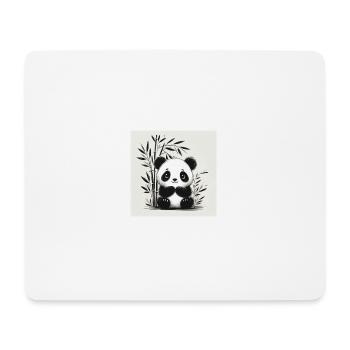 Panda mignon - Tapis de souris (format paysage) - blanc - Devant