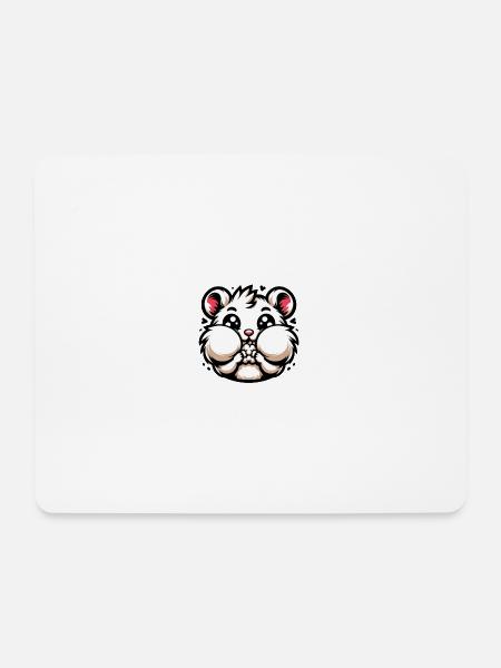 Hermann Hamsterbäckchen - Mousepad (Querformat) - Weiß