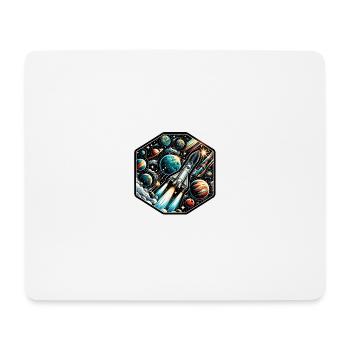 Weltraum - Mousepad (Querformat) - Weiß - Vorne