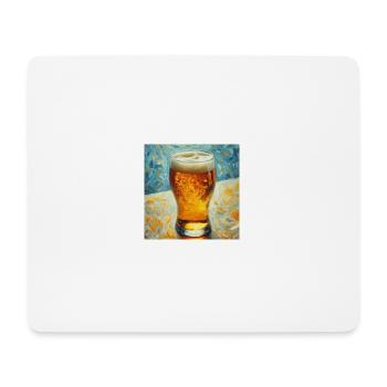 Peinture à la bière - Tapis de souris (format paysage) - blanc - Devant
