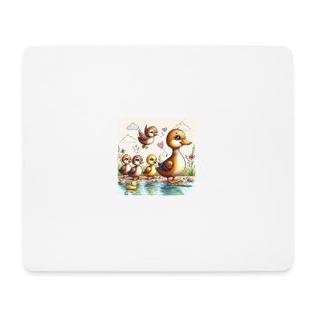 Vogelfamilie - Mousepad (Querformat) - Weiß - Vorne
