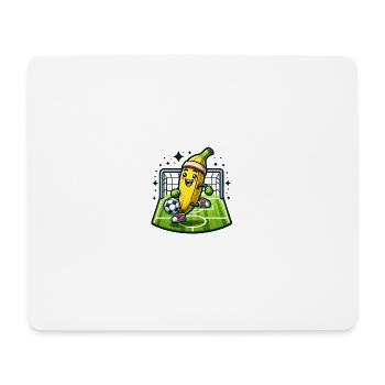 Banane de football - Tapis de souris (format paysage) - blanc - Devant