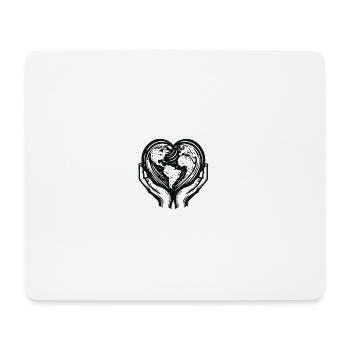 World with Hands - Mouse Pad (horizontal) - white - Front