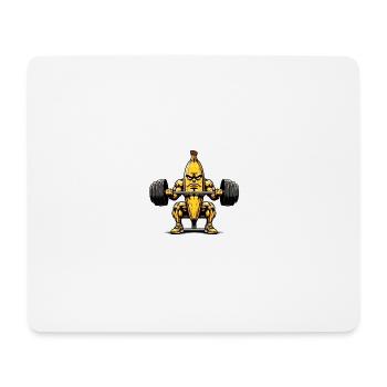 Sérieux Banane Curling - Tapis de souris (format paysage) - blanc - Devant