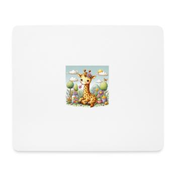 Giraffennascherei - Mousepad (Querformat) - Weiß - Vorne