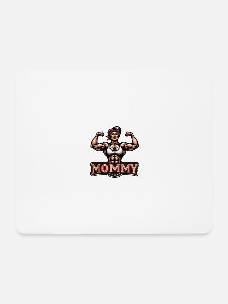 Muscle Mommy Front - Mouse Pad (horizontal) - white