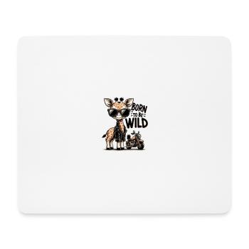 Né pour être sauvage. - Tapis de souris (format paysage) - blanc - Devant