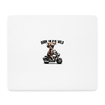 Geboren um wild zu sein. - Mousepad (Querformat) - Weiß - Vorne