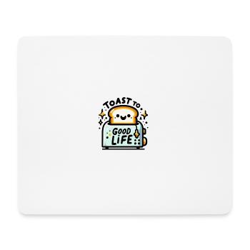 Toast à la bonne Vie - Tapis de souris (format paysage) - blanc - Devant