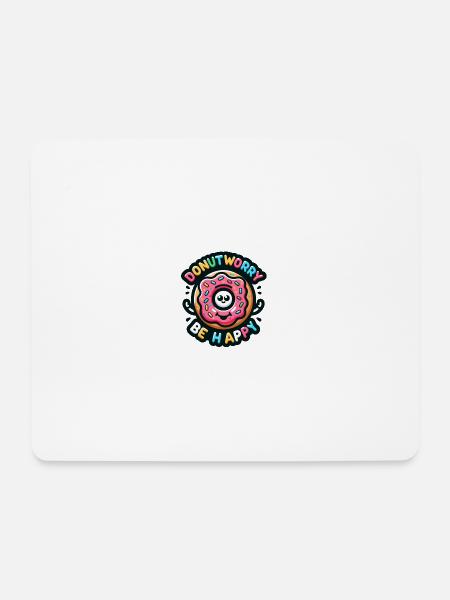 Donut worry - Mousepad (Querformat) - Weiß