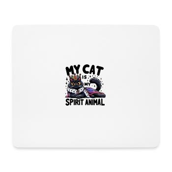 My cat is my spirit Animal - Mousepad (Querformat) - Weiß - Vorne