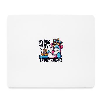 Mon chien est mon Animal - Tapis de souris (format paysage) - blanc - Devant
