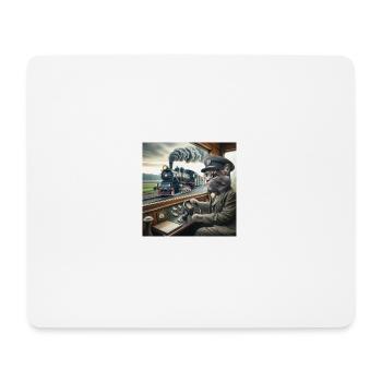 🚂 "Der Lokführer" - Mousepad (Querformat) - Weiß - Vorne