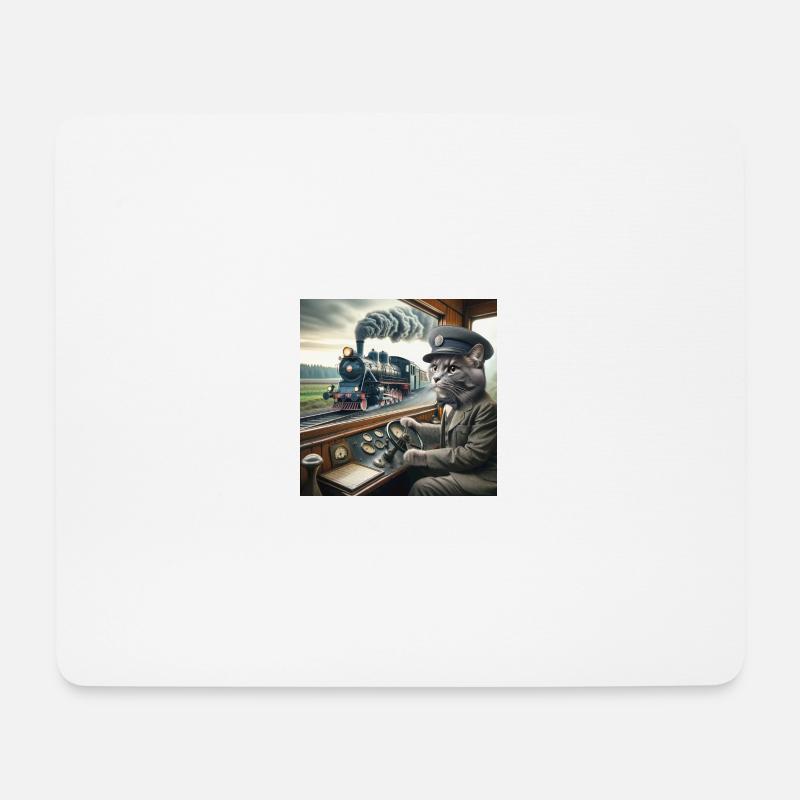 🚂 "Der Lokführer" - Mousepad (Querformat) - Weiß