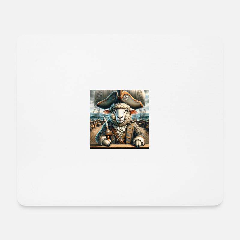 Piratenschaf 🐑⚓ - Mousepad (Querformat) - Weiß