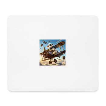 🛩️ Fliege hoch mit unserer Pilotenschaf - Mousepad (Querformat) - Weiß - Vorne