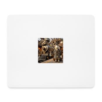 "Eisenbahn-Schaf" Kollektion! 🐑🛤️ - Mousepad (Querformat) - Weiß - Vorne