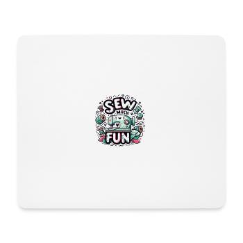 Coudre beaucoup de plaisir - Tapis de souris (format paysage) - blanc - Devant