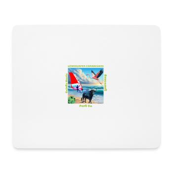 Planchou Waterman Windsurfer camarguais spots - Tapis de souris (format paysage) - blanc - Devant