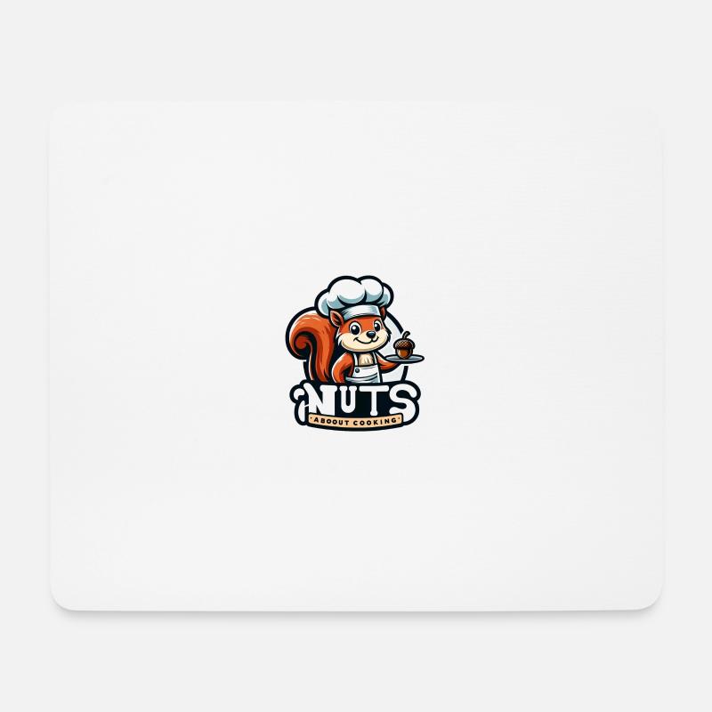 Nuts about Cooking - Mousepad (Querformat) - Weiß