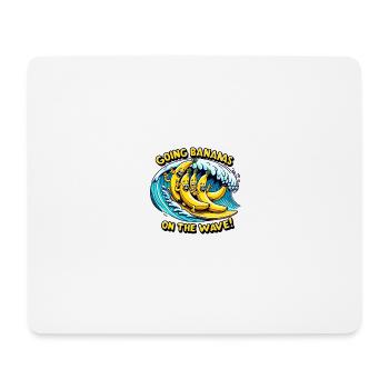 Going Bananas on the Wave - Mousepad (Querformat) - Weiß - Vorne