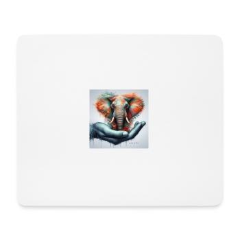 Elephants love, preserve and protect. - Mouse Pad (horizontal) - white - Front